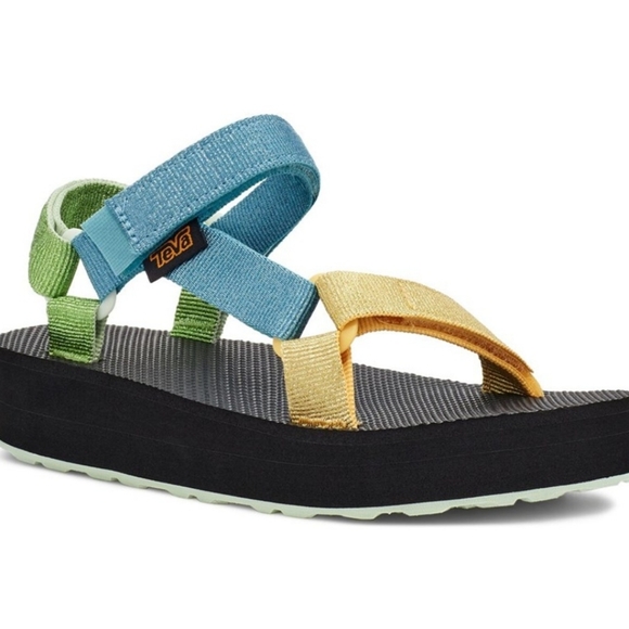 NEW Teva -Kids Midfoem Universal Metallic Sandals Size 11 - Picture 4 of 5